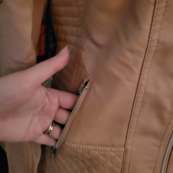 Blush Pink YMI Leather Jacket - Picture 2 of 7